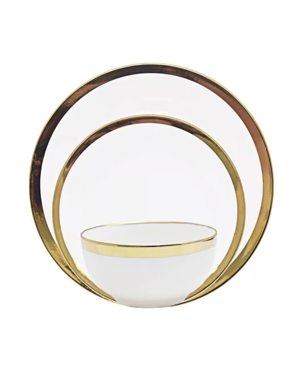Gold Rim Dinner Set