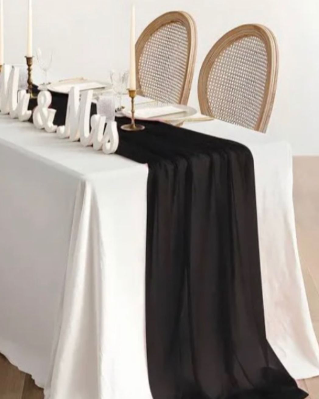 Black Table Runner