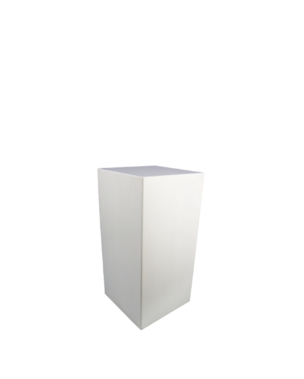 60cm White Square Plinth